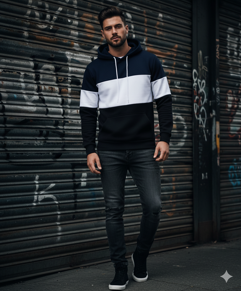 Classic Polyester Fleece Plain Hoodie – Soft & Comfortable Casual Wear